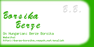 borsika berze business card
